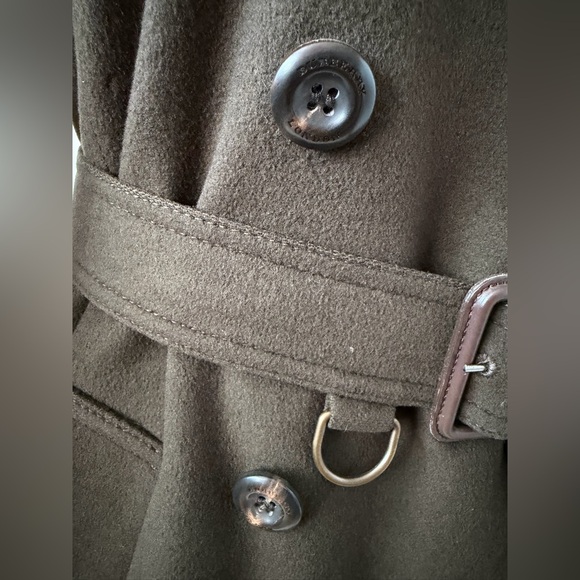 BURBERRY | Brown Wool Cashmere Blend Belted Double Breasted Trench Coat US 6 - Picture 7 of 15
